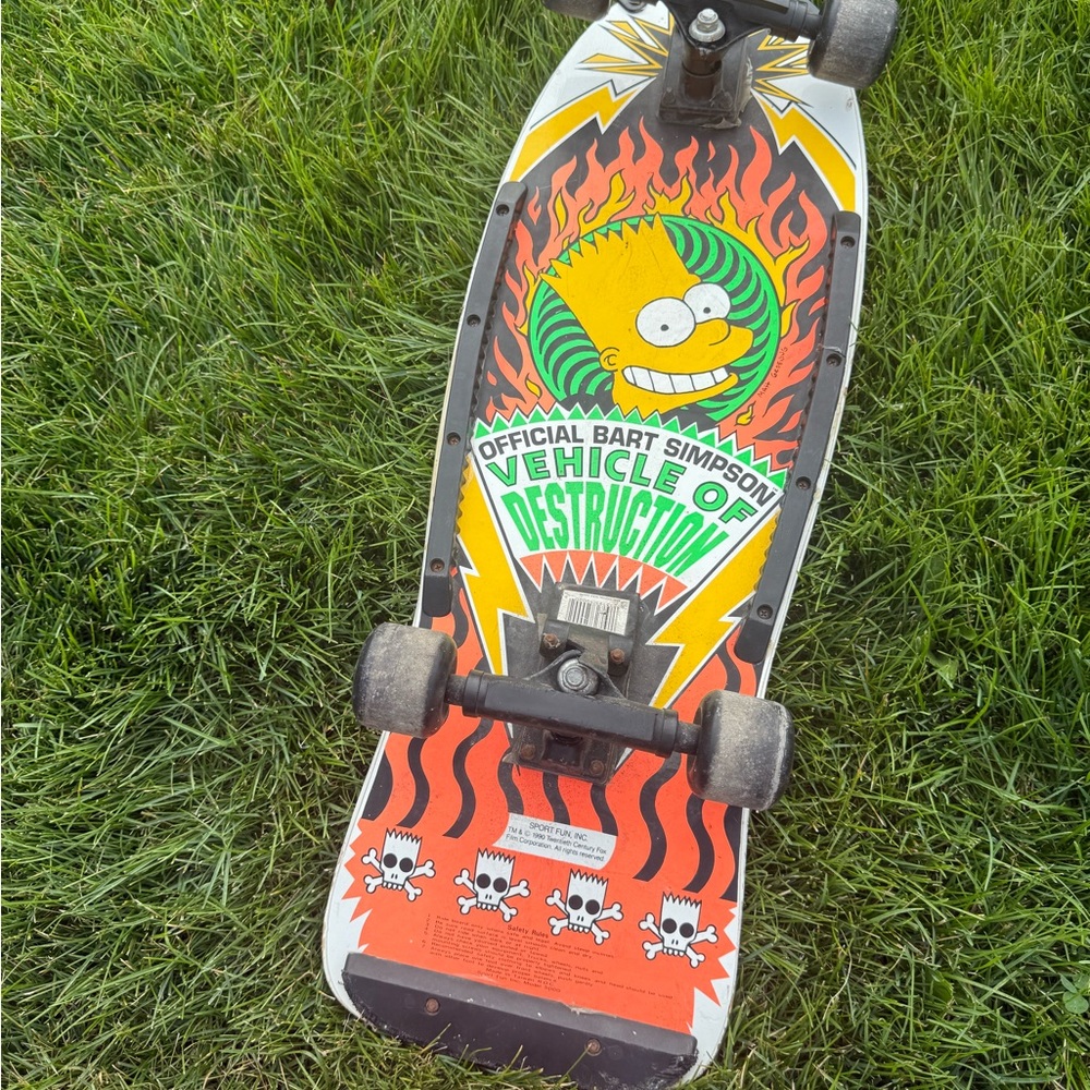 Destruction Skateboard - Red, Yellow, and Black